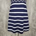 Southern Tide Womens L Navy White Striped Aline Halter Beach Nautical Dress