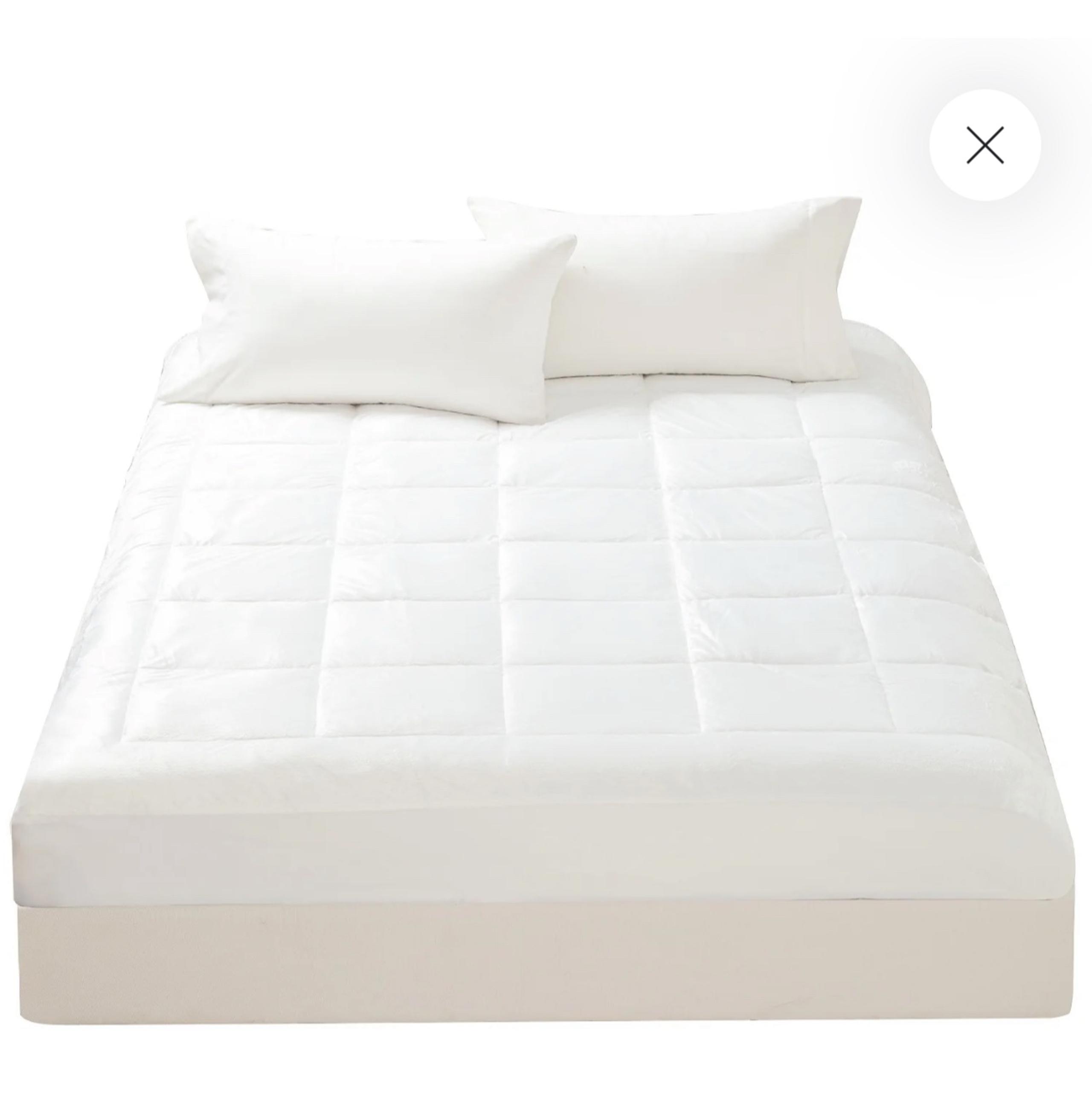 MELLANNI Microplush Deep Pocket Twin Mattress Pad White