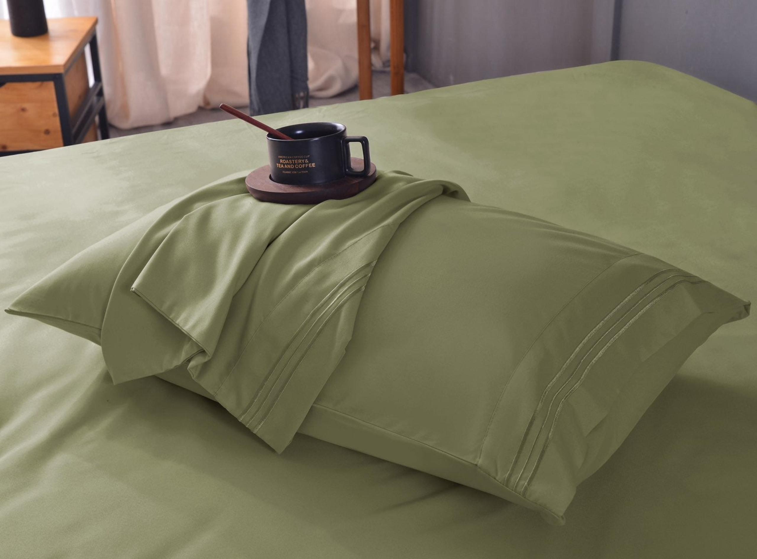 Cool Bamboo Lux King Sheet Set-Sage Gree