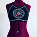 60s Halter Top Black Embroidered made in India size S M