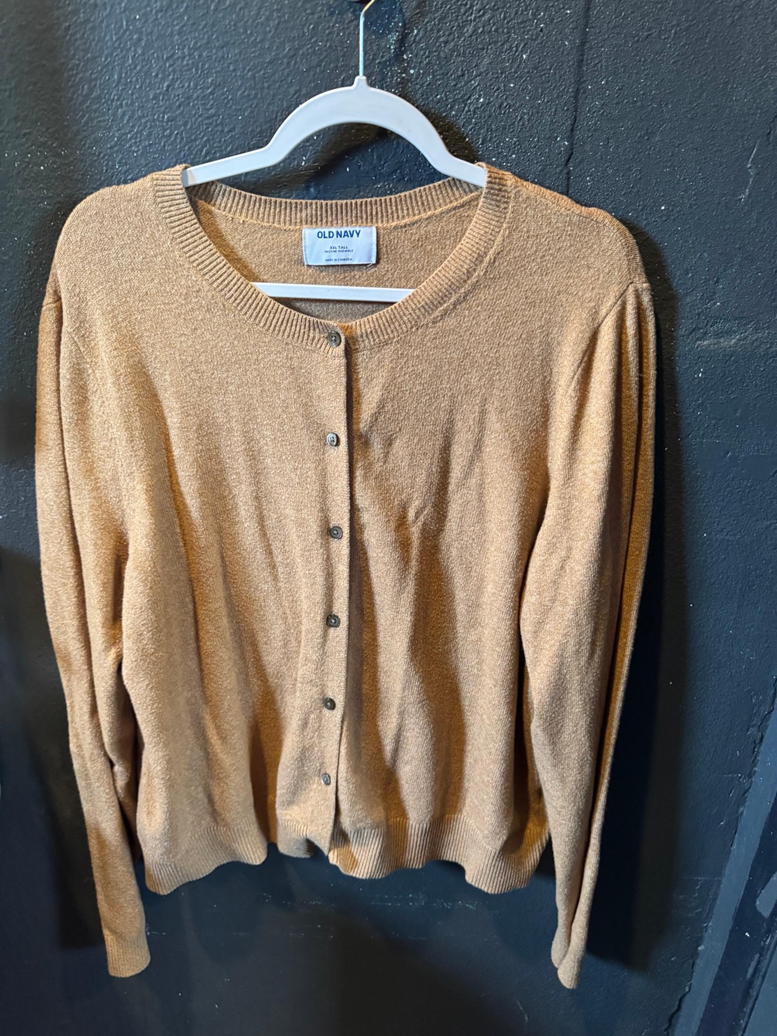 Old Navy Camel Knit Button Front Cardigan Size XXL Tall