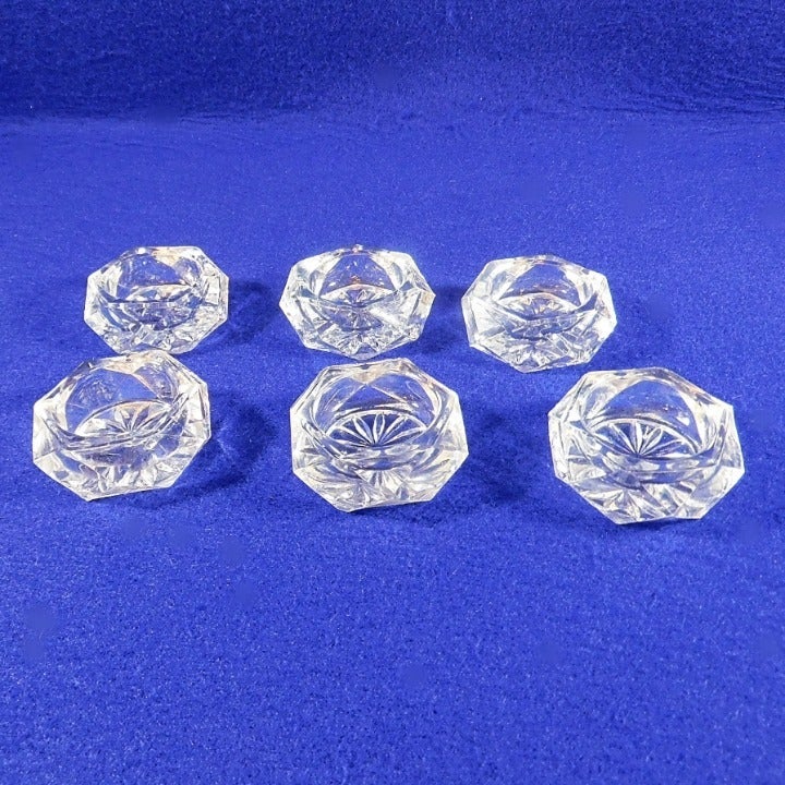 6 Antique Salt Cellars Dips Dishes 1890s