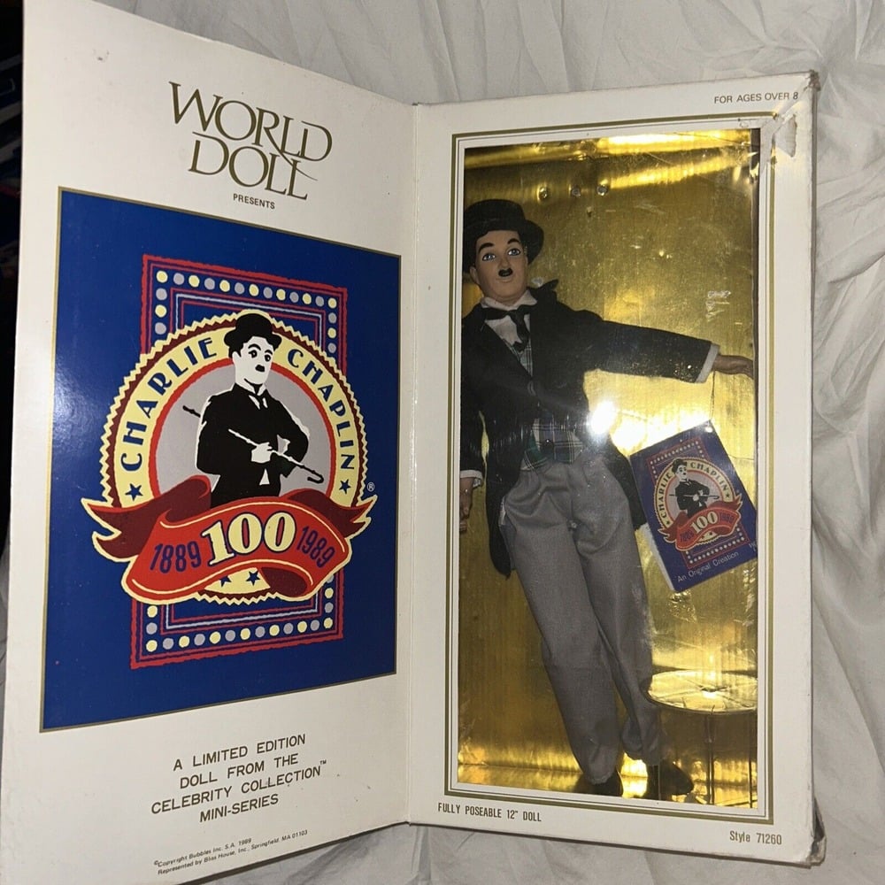 VTG CHARLIE CHAPLIN World Doll w/Box 12 Limited Edition Celebrity Collection D4