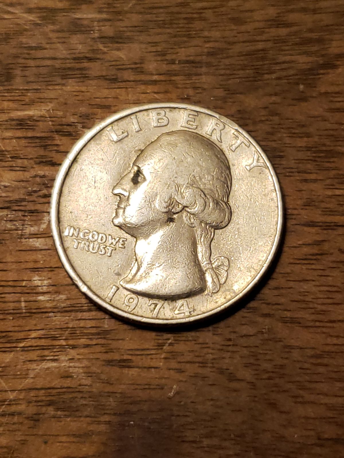 1974 quarter no mint mark