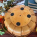 Vintage Halloween Peterboro Jack O Lantern Signed Wood Basket with Lid and Liner