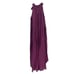 MAC DUGGAL Dress Size 4 Evening Gown Purple Pleated Satin Tie Neck High Low