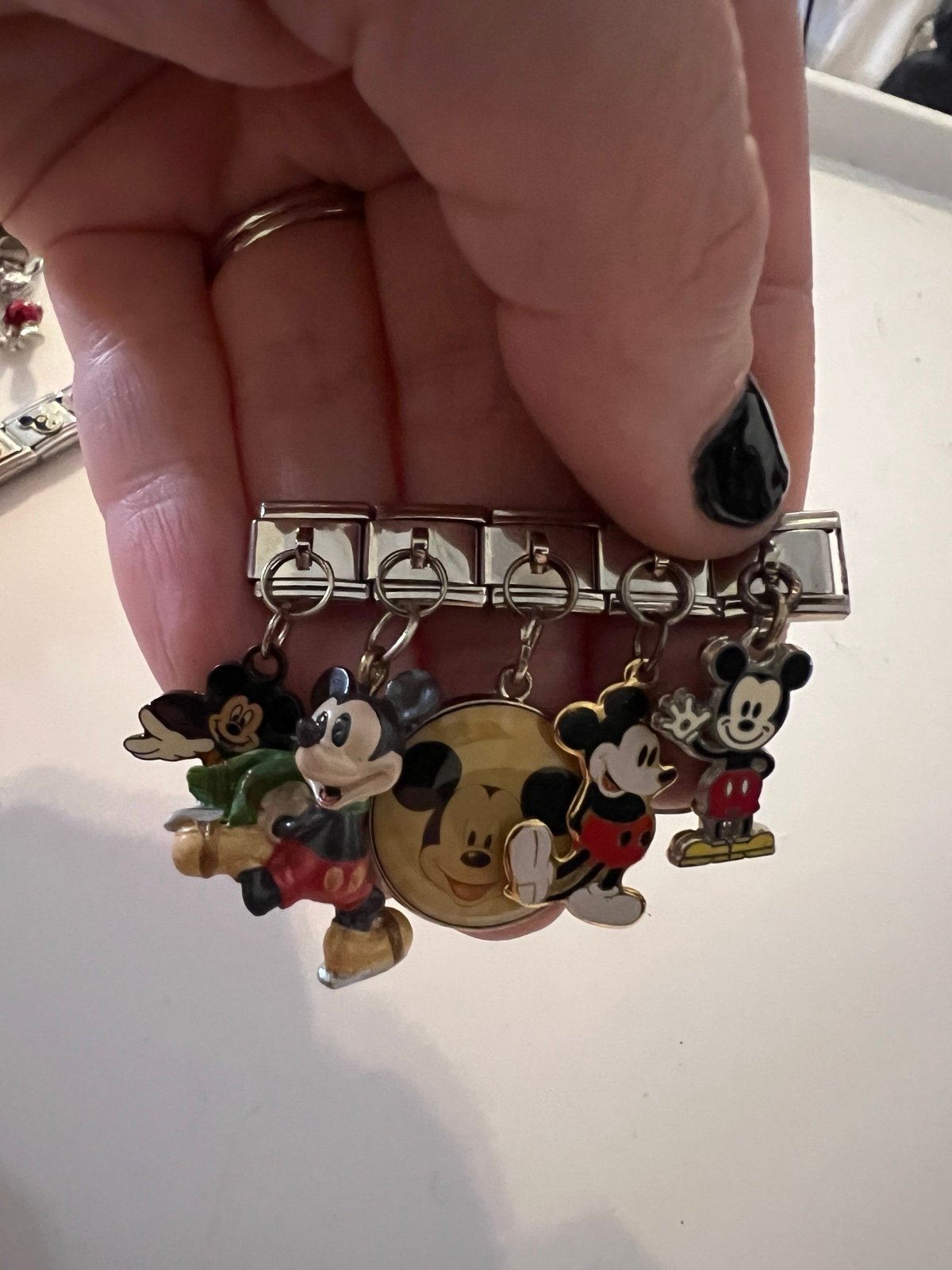 Mickey Mouse Charm Lot of Five Italian Charms HTF