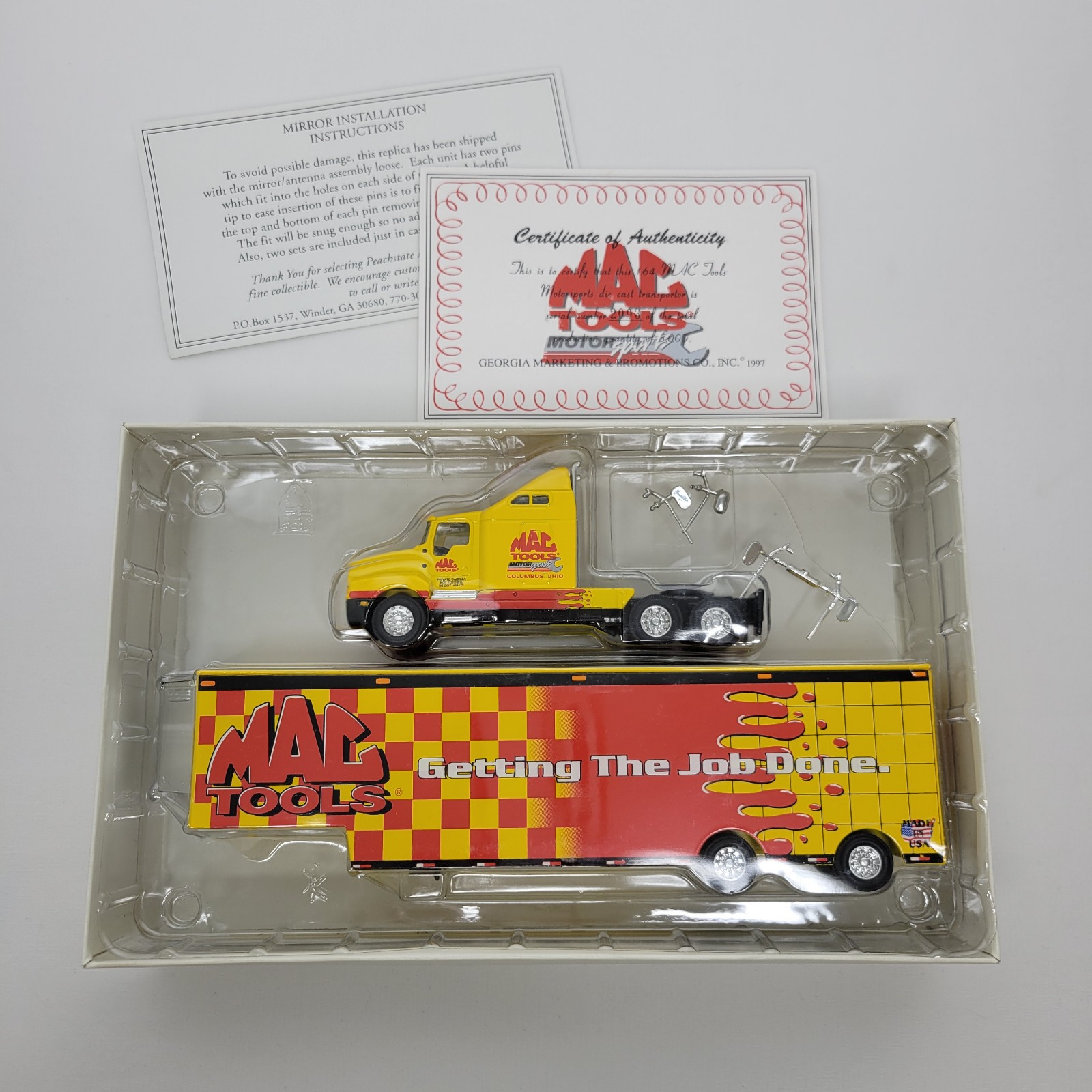 GMP MAC Tools Racing Transporter 1:64 Diecast Motor Sports Semi Truck