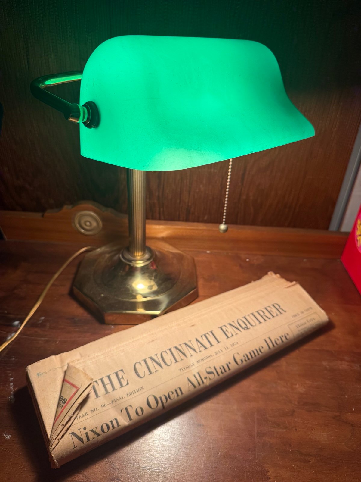 Bankers lamp green gold desk lamp
