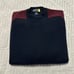 Brooks Brothers maroon and navy color block lambswool sweater size L
