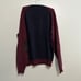 Brooks Brothers maroon and navy color block lambswool sweater size L