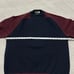 Brooks Brothers maroon and navy color block lambswool sweater size L
