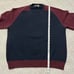 Brooks Brothers maroon and navy color block lambswool sweater size L