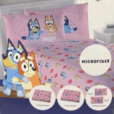 BLUEY Pink Full Sheet Set