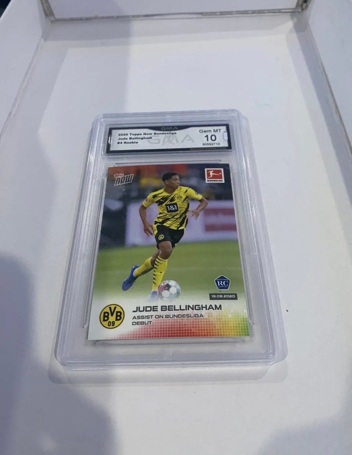 2020-21 Topps Now Bundesliga Jude Bellingham Rookie RC #4 GMA 10 GEM MINT