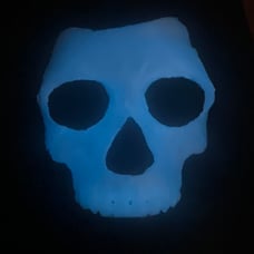3d printed Call of duty Ghost mask glow in the dark.