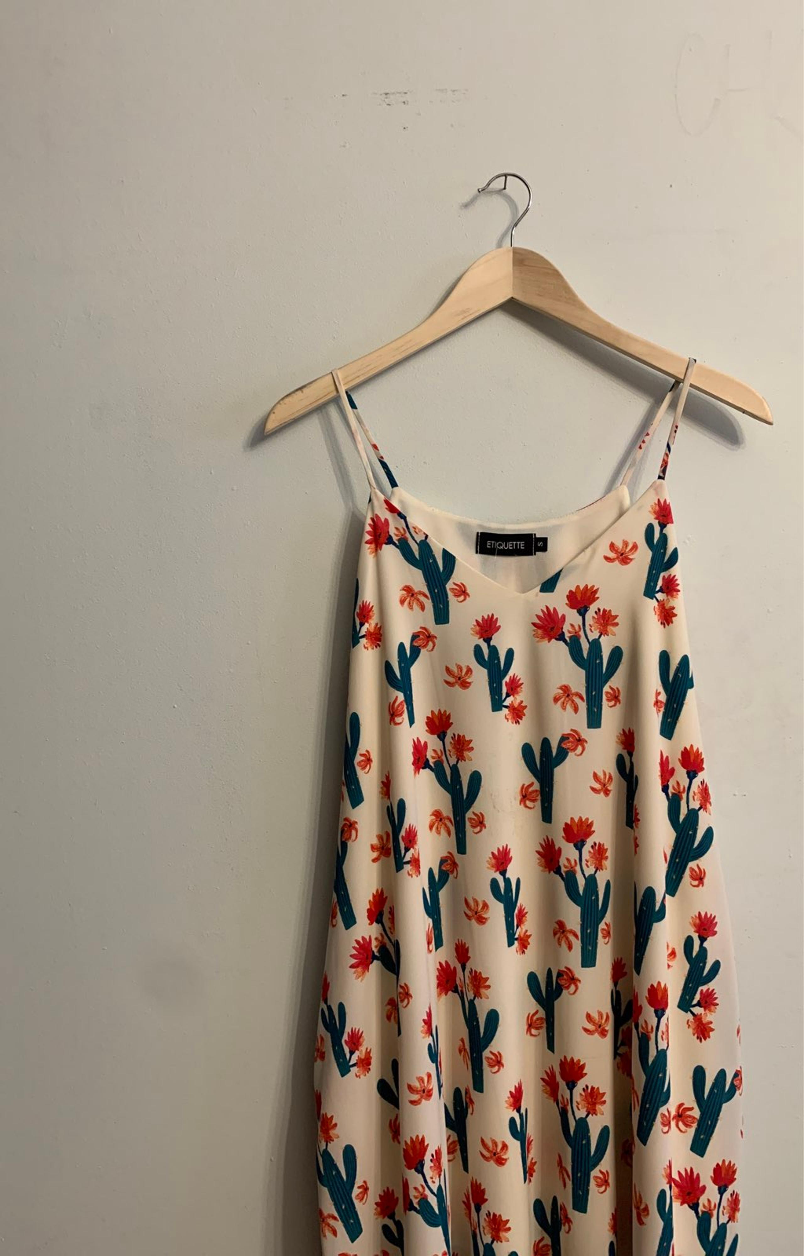 Cactus Graphic Print A-Line Dress