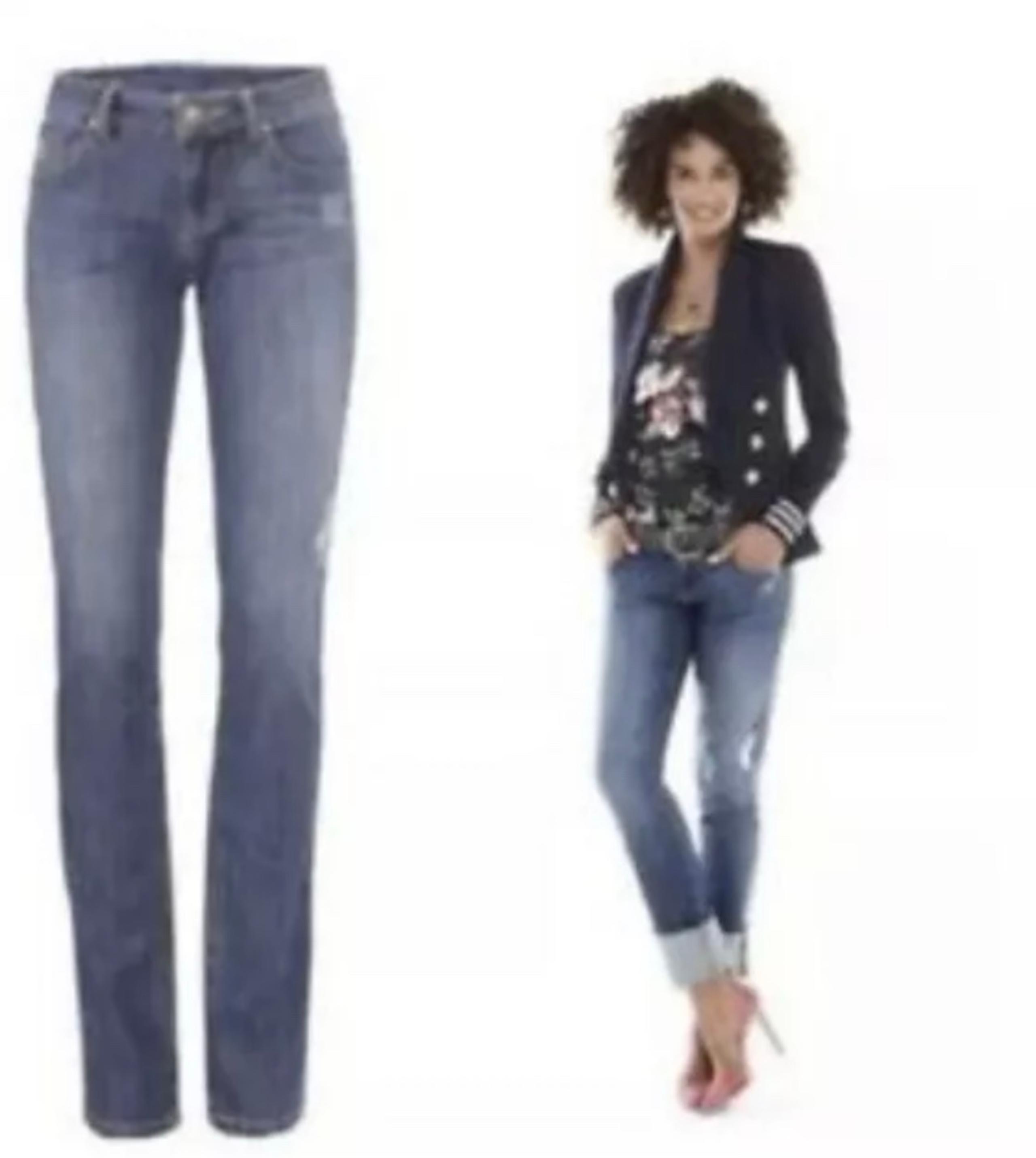 Cabi Slim Boyfriend Jeans Medium Wash, Distressed, Women's 2