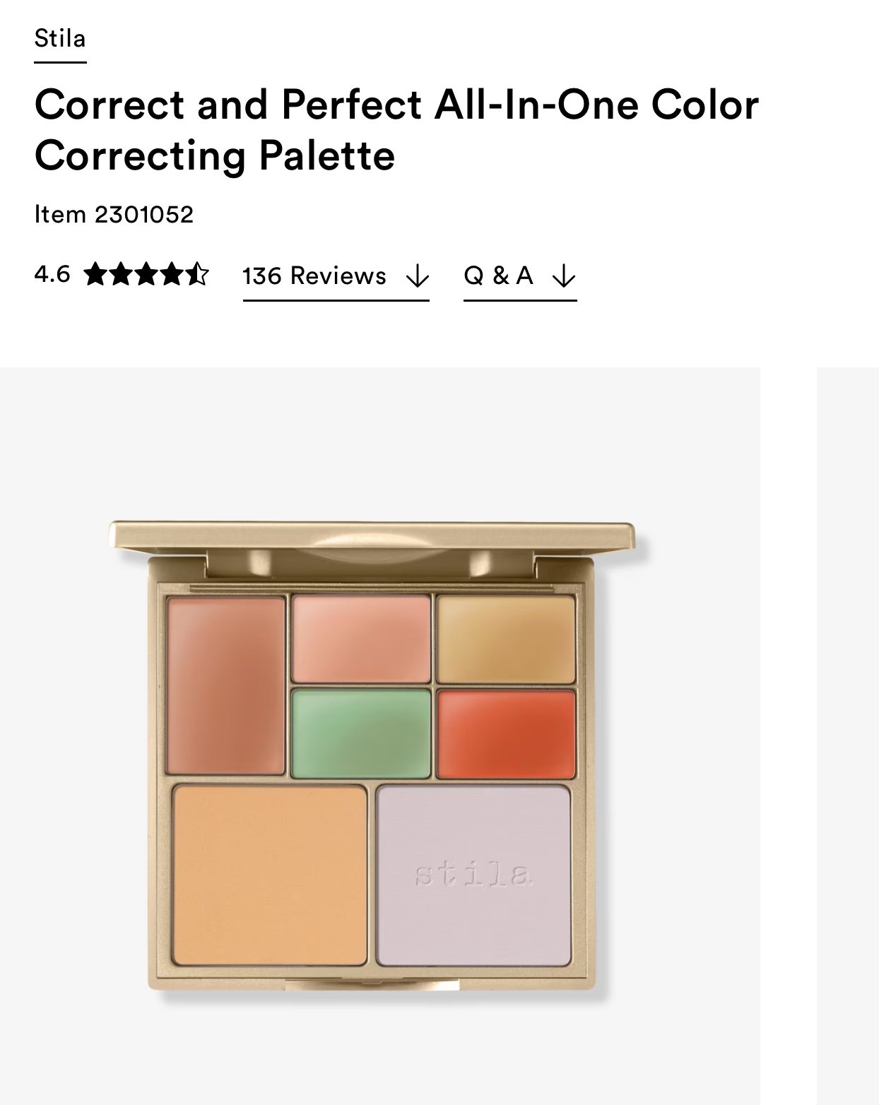 Stila Correct and Perfect All-In-One Color Correcting Palette BNIB MSRP 45