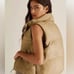 150 Beyond Yoga Big Cozy Puffer Vest Travertine XL