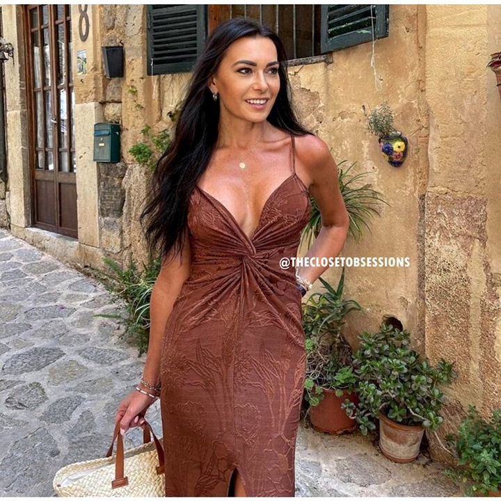BLOGGER FAVE!!! MANGO V-Neck Embroidered Maxi Dress (US 8, EUR L)