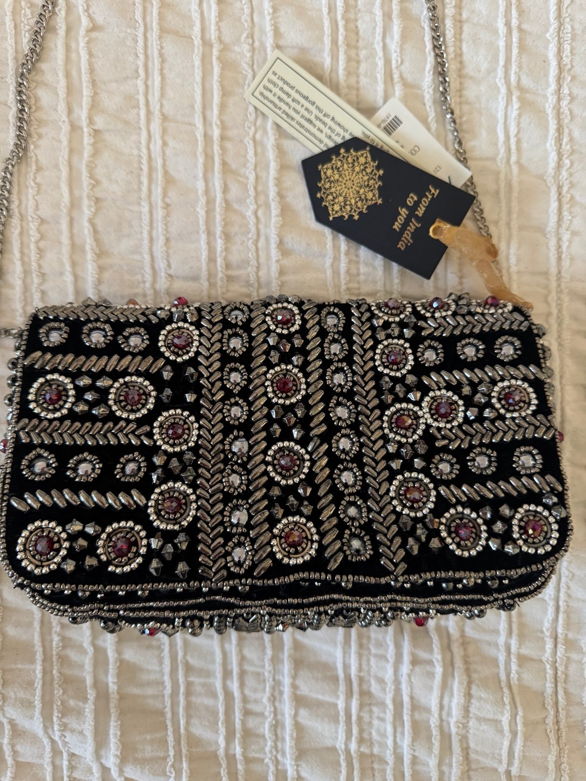 Viral Black Beaded Bag