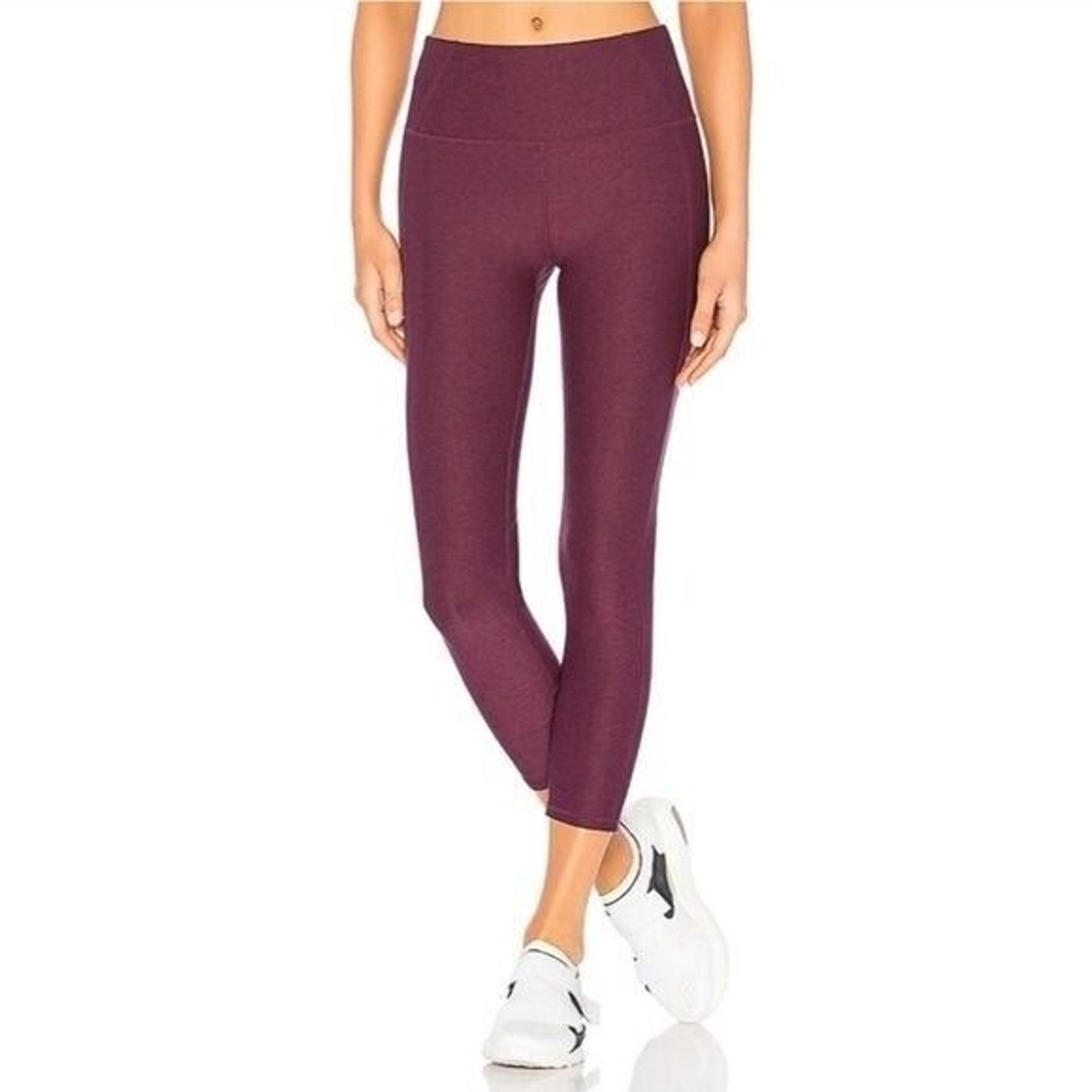 Varley Purple Everett High Rise Cropped Stretch Athletic Legging Women's Small