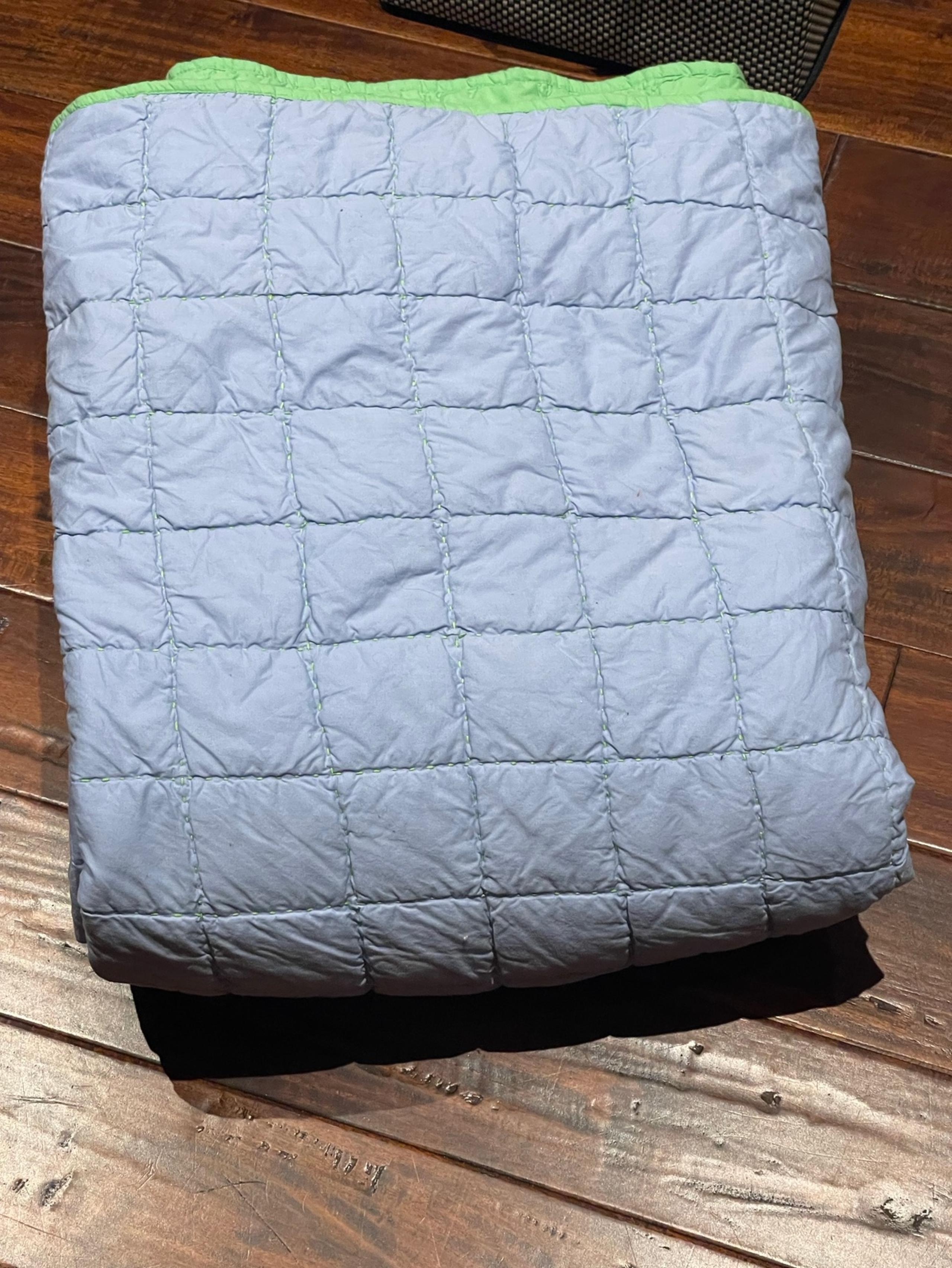 Pottery Barn Teen Reversible quilt Full/Queen Pottery Barn quilt blue & green