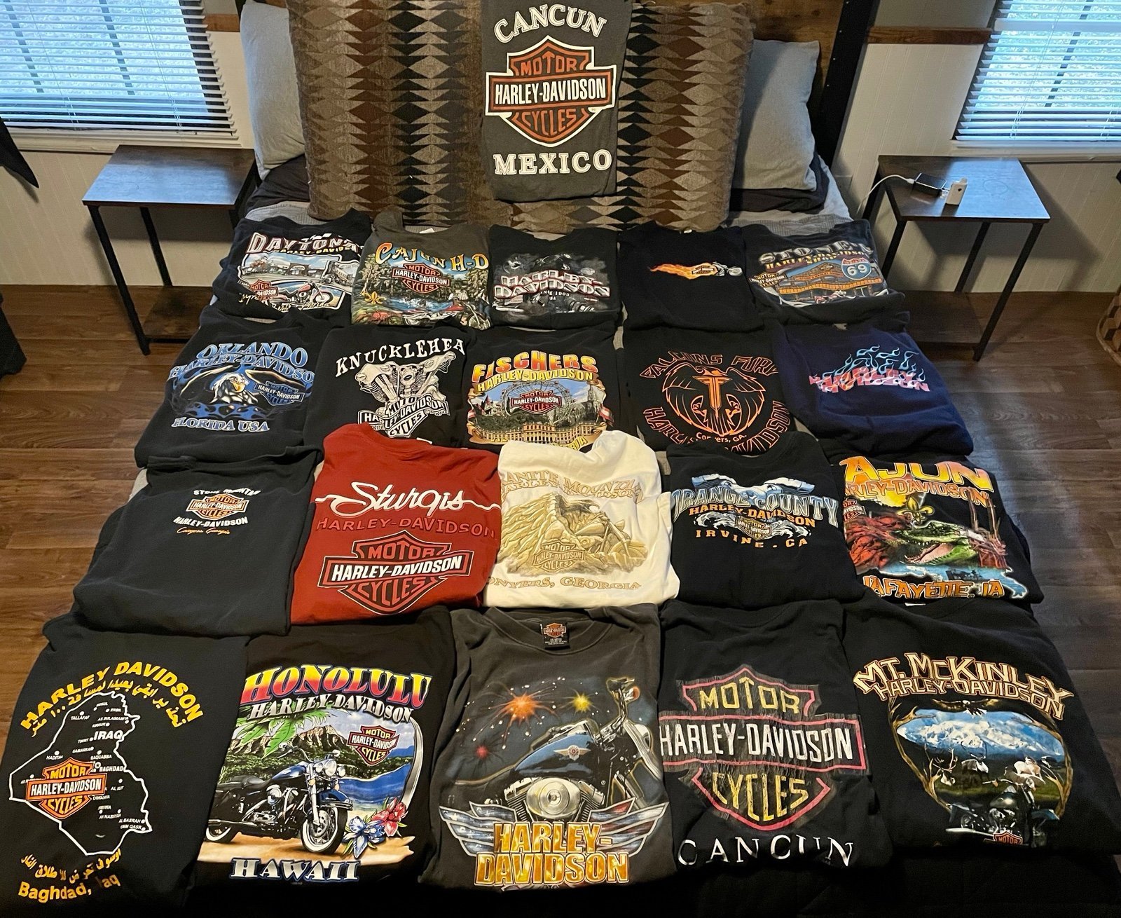 HUGE Harley Davidson T-Shirt Lot (21) L XL Bundle