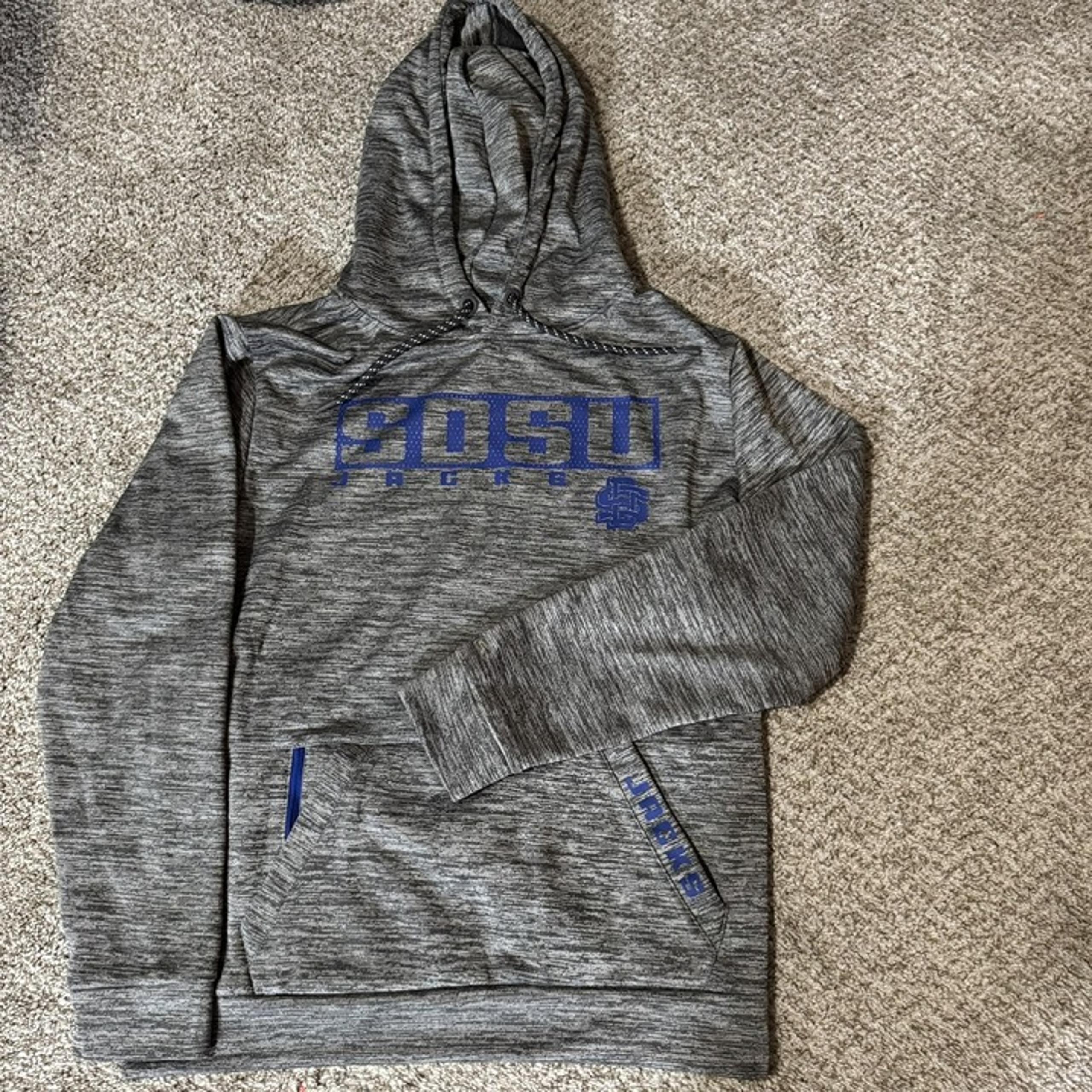 South Dakota State Jackrabbits Hoodie Mens Large Gray NCAA Basketball SDSU Jacks