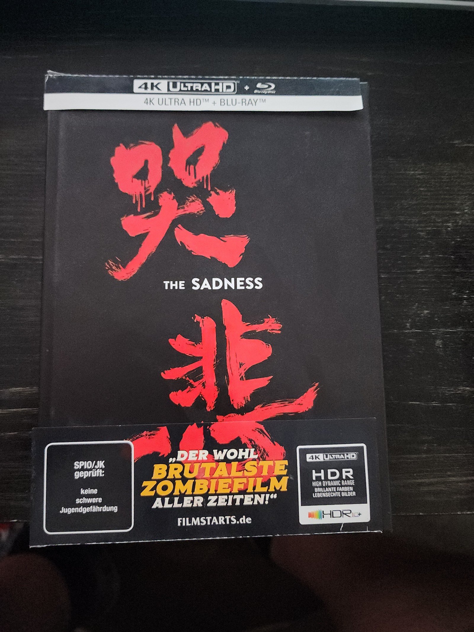 The Sadness 4K UHD HDR Mediabook import rare Region Free
