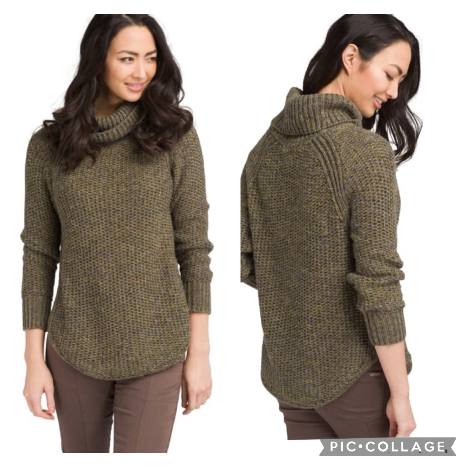 NWT Prana Callisto Rye Green Turtleneck Sweater Medium