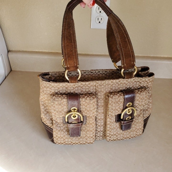 COACH VINTAGE RARE LEATHER HANDBAG PURSE