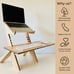 Modern wooden standing desk, scaffolding desk, laptop stand