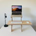 Modern wooden standing desk, scaffolding desk, laptop stand