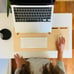 Modern wooden standing desk, scaffolding desk, laptop stand