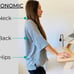 Modern wooden standing desk, scaffolding desk, laptop stand