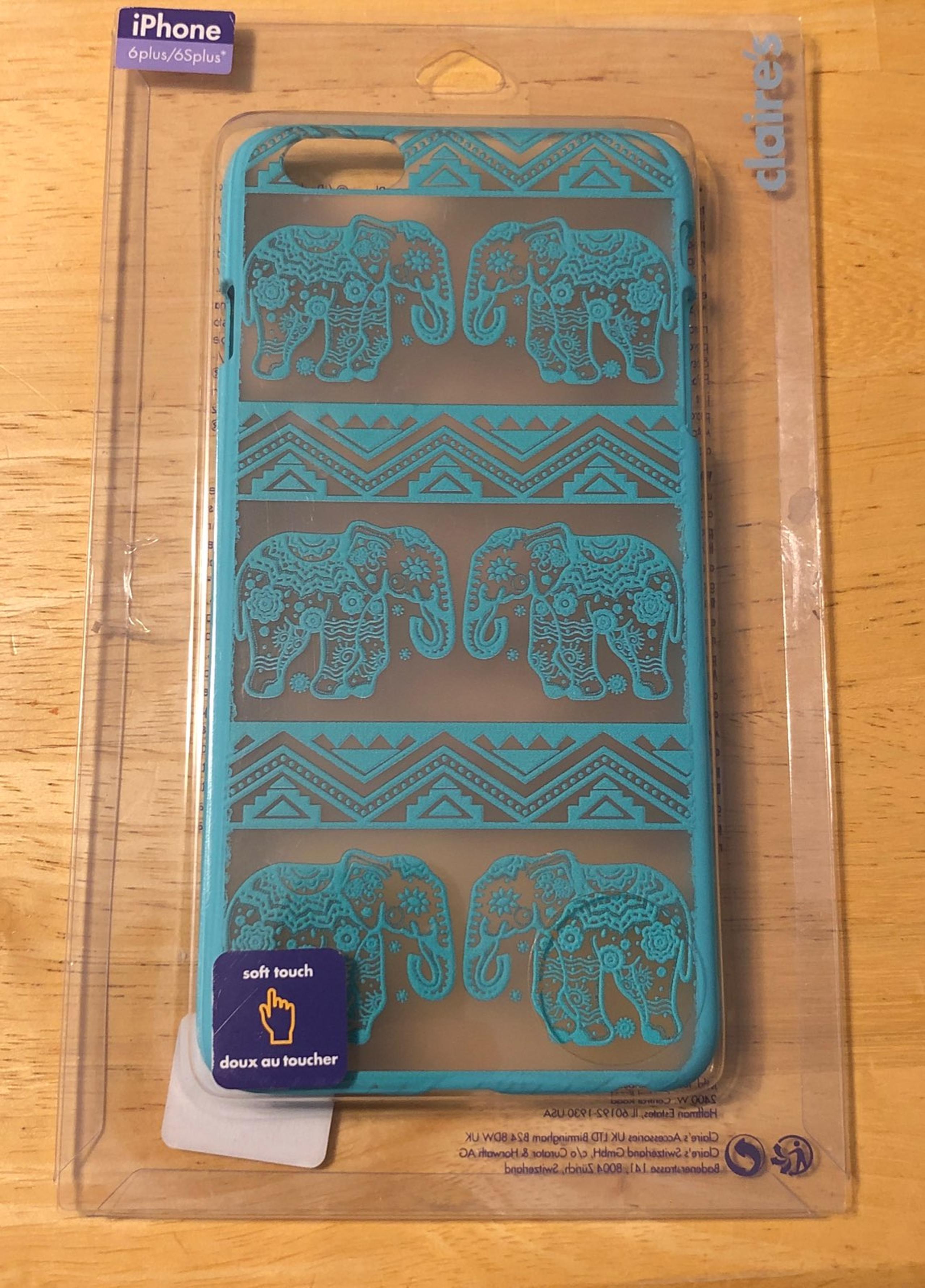 iPhone 6 Plus/6S Plus teal elephant case