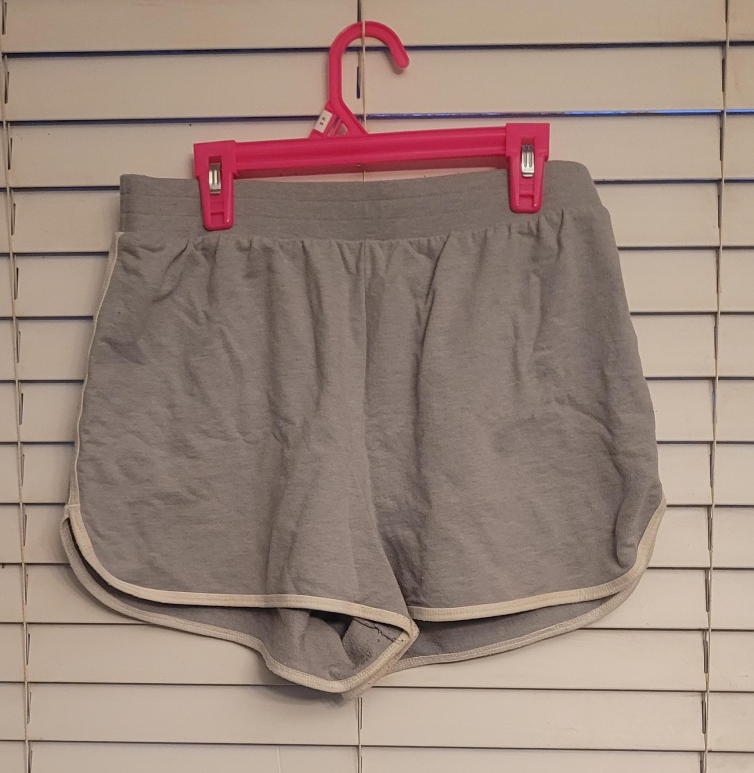 No Boundaries Junior Girls Gray & White Track Shorts Junior Size M (7/9) EUC