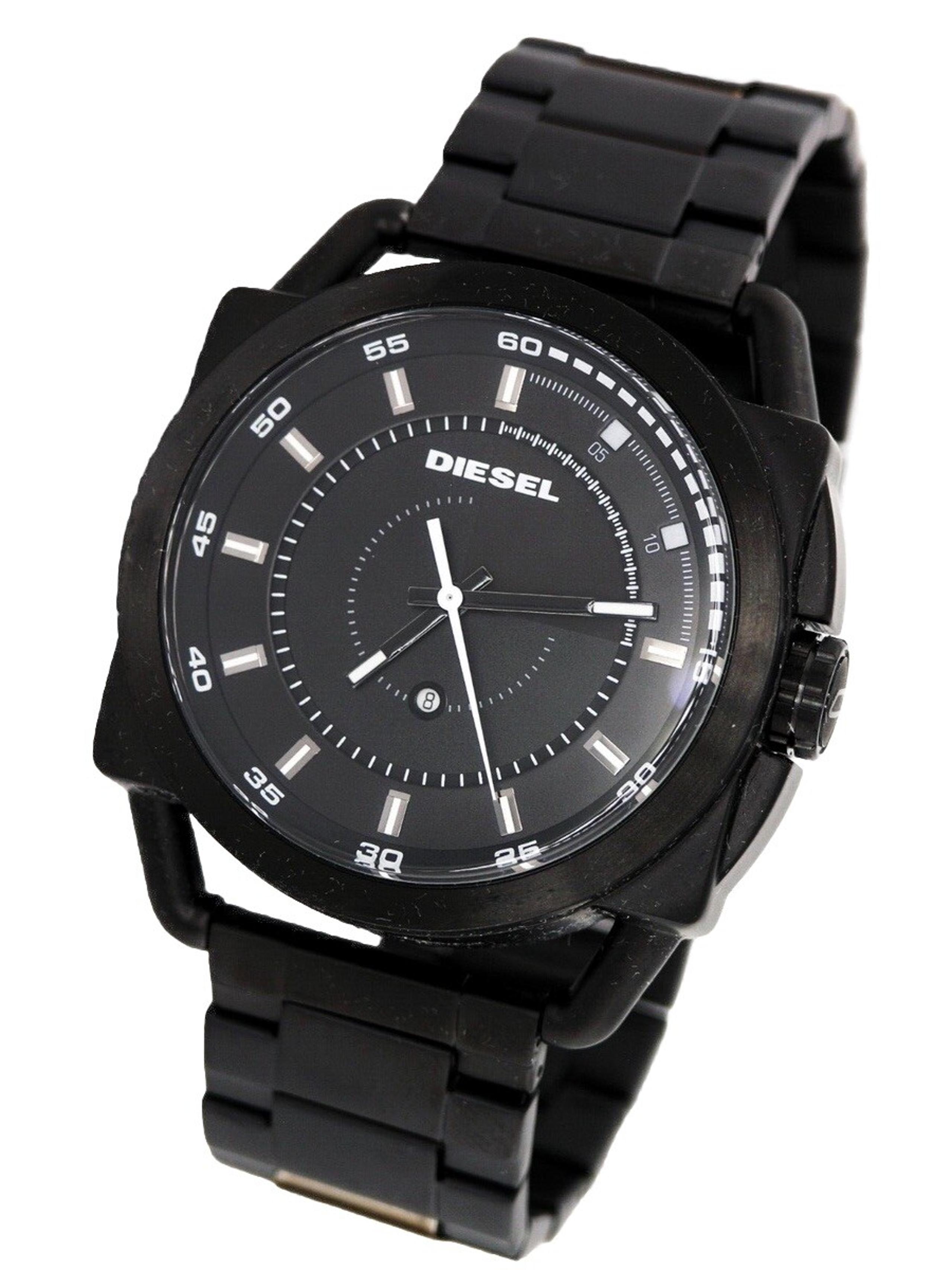 Diesel Descender DZ1580 Mens Watch Black Stainless Steel Ion Plated Large Wrist