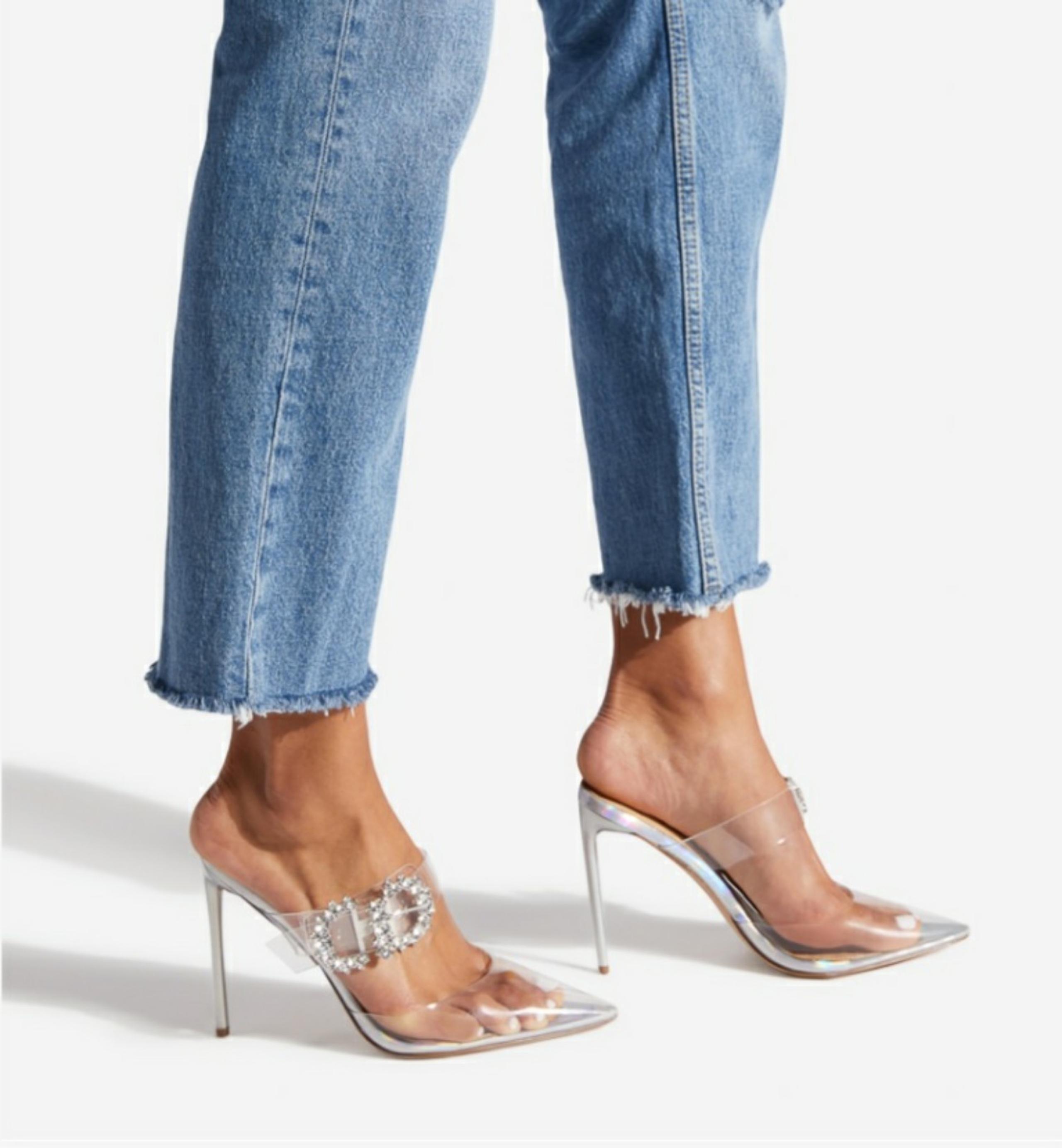 Joselin Clear Embellished Pump