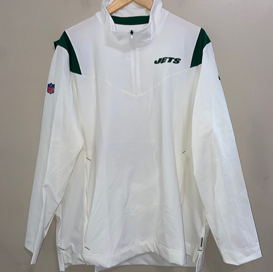 Nike New York Jets Team Issue On Field Sideline 1/4 Zip Jacket Mens 2XL CW9167