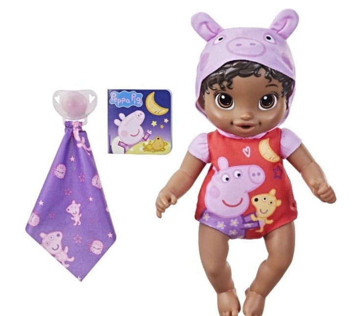 Baby Alive Goodnight Peppa Doll, Peppa Pig Toy, Black Hair