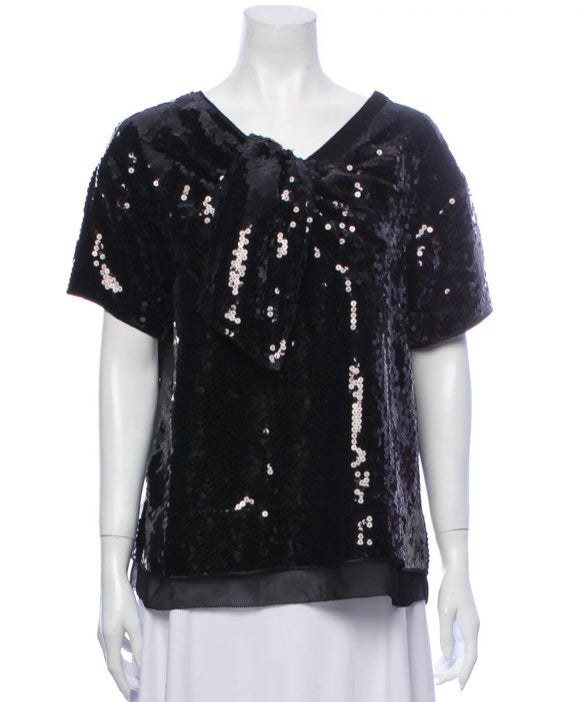 Marc Jacobs Black Sequin Embellished Blo