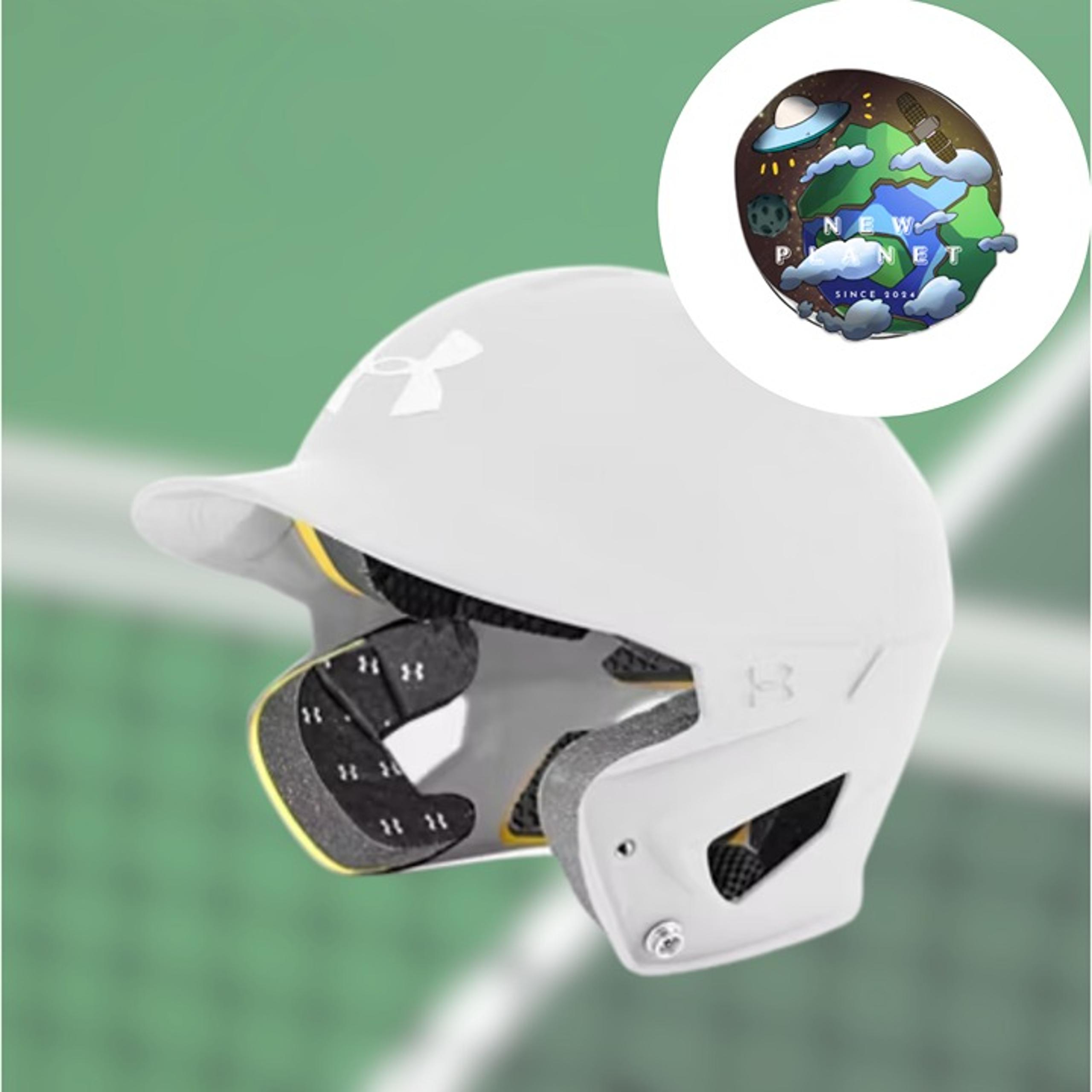 NWT UA Converge Solid Matte Adult Batting Helmet | White - 100 UND60