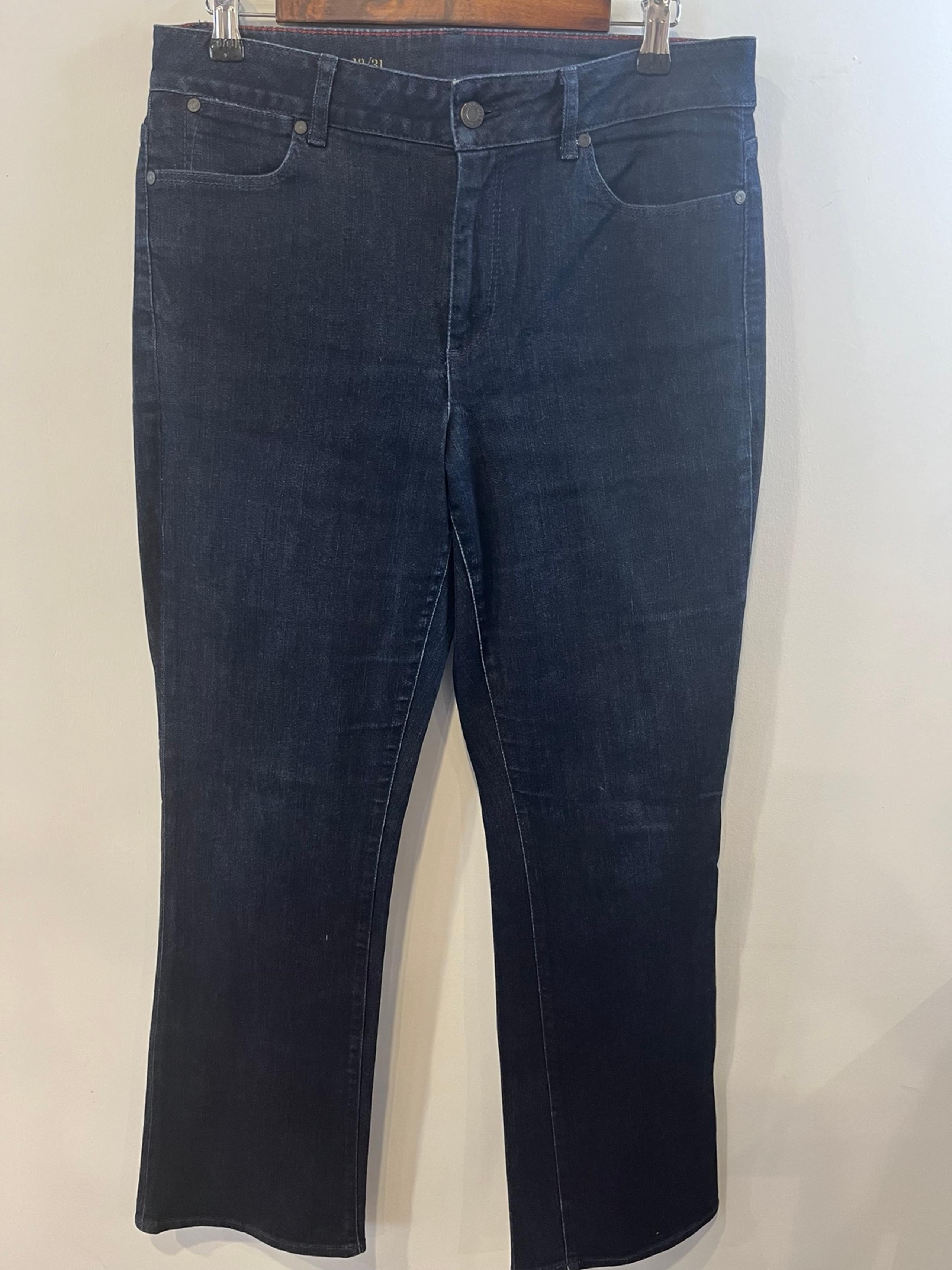 TALBOTS JEANS WOMENS SIZE 12 DARK WASH DENIM CURVY BOOT CUT