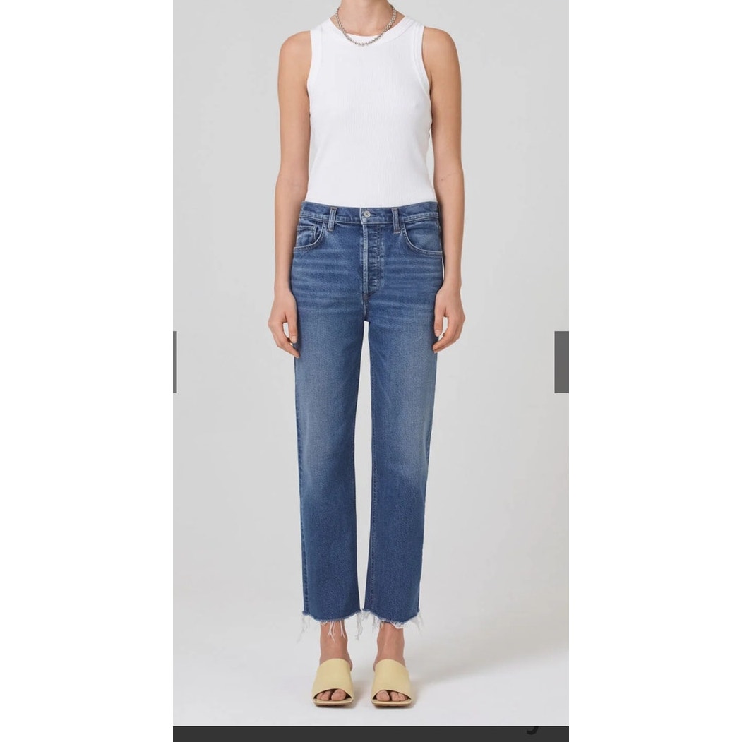 Citizens of Humanity Jeans Premium Vintage Florence Wide Leg Frayed Bottom 32