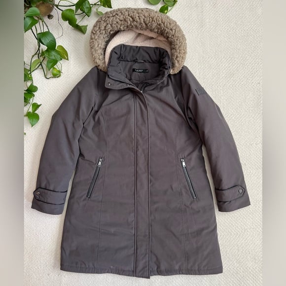 Lauren Ralph Lauren Down Puffer LODEN Expedition Puffer with Faux Fur Hood Coat