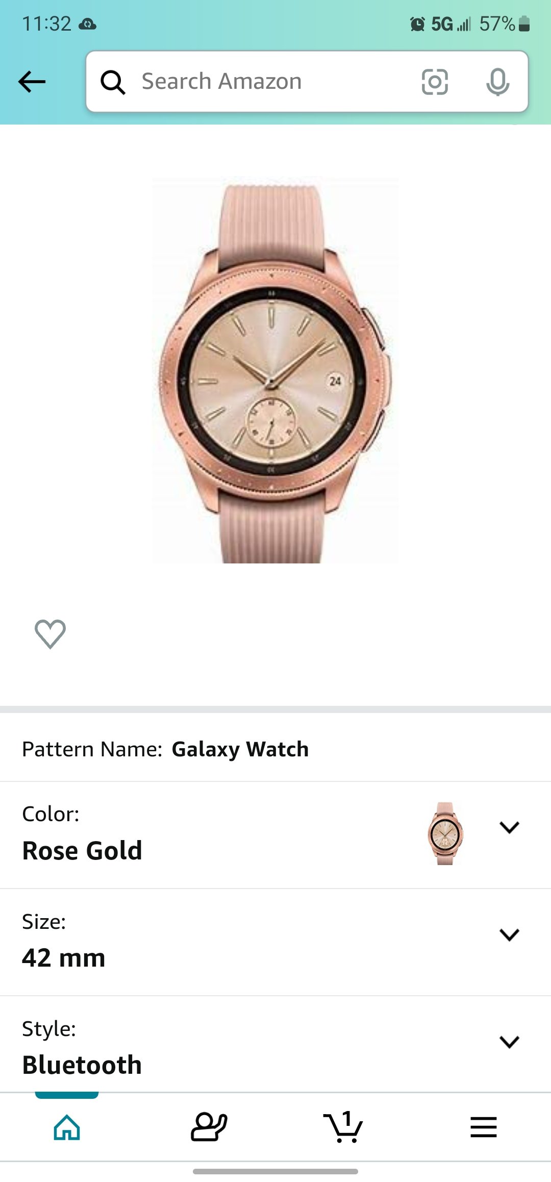 Rose gold galaxy watch