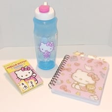 Hello Kitty Bundle! Water Bottle, Journal, and Flashcards!